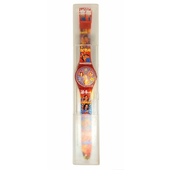 Swatch Watch LATINAS GR137 1998 Standard Gents Rare Vintage Swiss Quartz - Picture 5 of 7